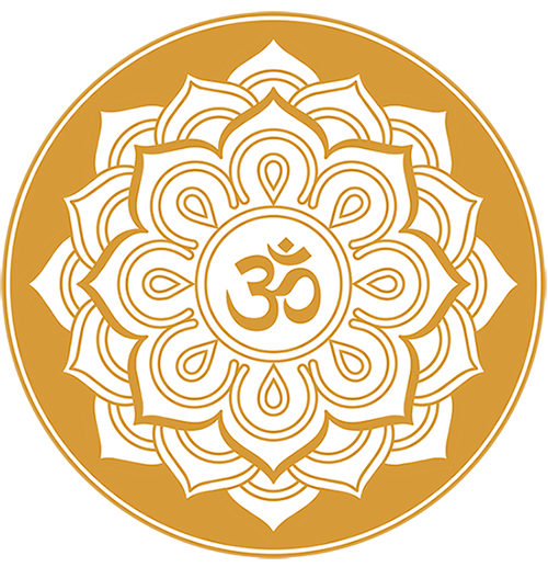 Yoga Kendra logga 2 Yellow and white mandala logo 2